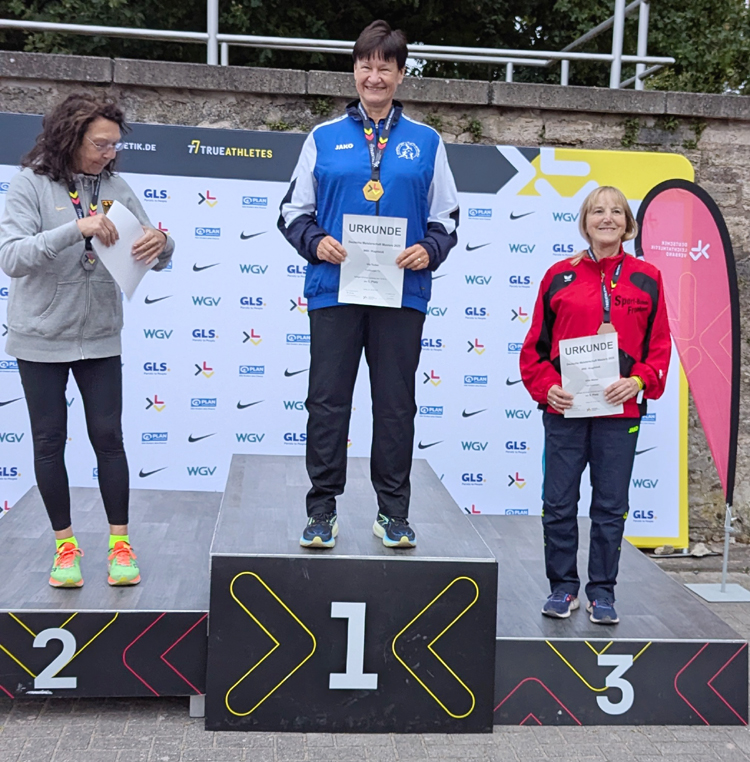 Uta Teuber holt Deutschen Meister-Titel nach Frohburg bei den Deutschen Leichtathletik-Meisterschaften der Masters in Gotha 22.08.-24.08.2025